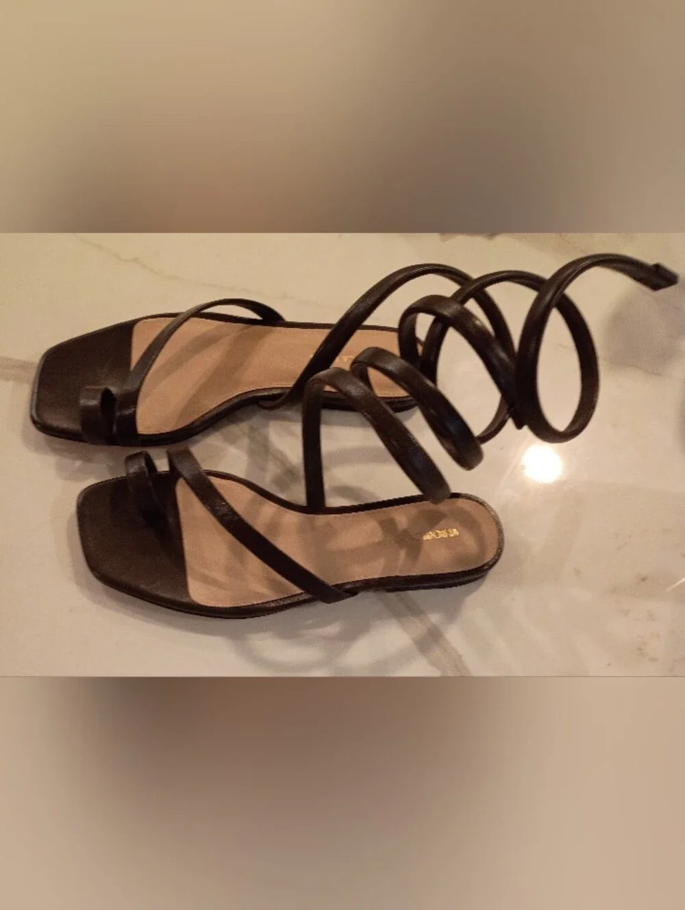 New Without Tags Veronica Beard Allura Brown  Wrap-Around Leather Belted Size 7
